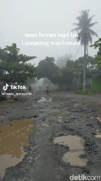 10 Potret Jalan Di Lampung Yang Rusak Parah, Sudah Mirip Waterboom