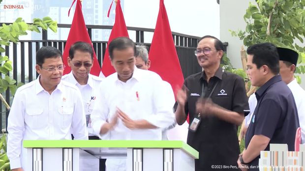 residen Jokowi Resmikan Hunian Milenial Untuk Indonesia, Depok, 13 April 2023