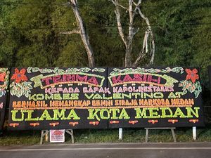Polrestabes Medan Dikirimi Papan Bunga Usai Tangkap Si Raja Narkoba