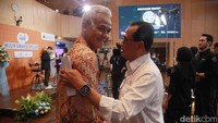Acara ini digelar di gedung Kementerian Perhubungan, Jakarta Pusat, Kamis (13/4/2023).