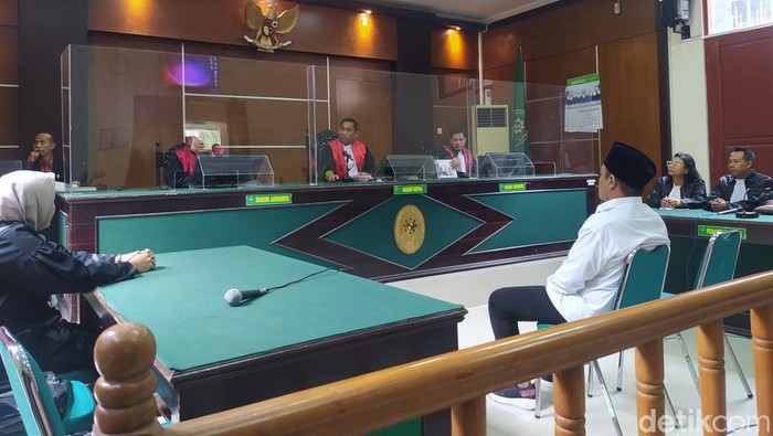 Sidang kasus pembunuhan sekeluarga digelar di PN Mungkid, Kabupaten Magelang, Kamis (13/4/2023).