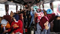 Para pemudik yang berangkat dari terminal ini akan menuju ke sejumlah daerah di Pulau Jawa dan Sumatera.