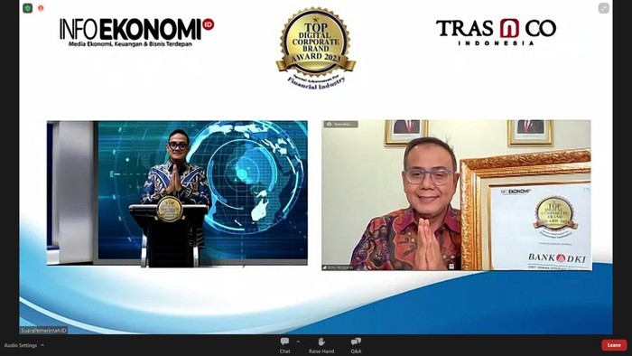 Bank DKI Raih TOP Digital Corporate Brand Award 2023 Bank DKI meraih penghargaan TOP Digital Corporate Brand Award 2023. Penghargaan itu untuk katagori Bank Pembangunan Daerah dan Unit Usaha Syariah.
