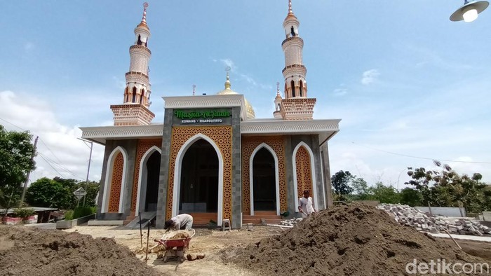 MAsjid Al-Fatah yang berada di Dusun Kowang, Sumberlawang, Sragen, Jumat (14/4/2023).