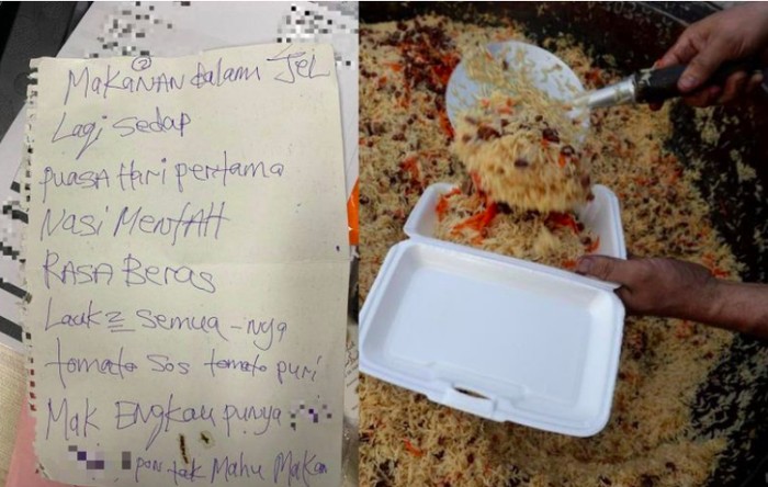 Masjid dikirimi surat makian dari jamaah yang tak puas dengan menu buka puasa yang disajikan