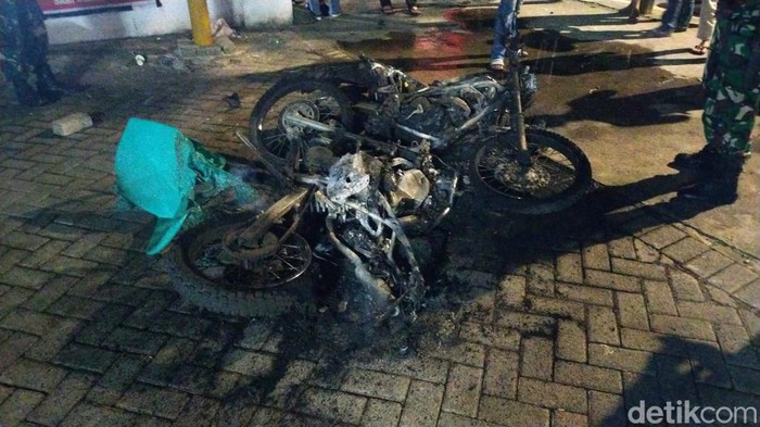 Penampakan 2 motor polisi di Makassar.