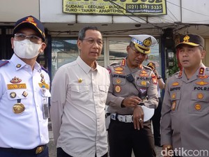 Heru Budi dan Kapolda Metro Cek Penutupan U-Turn Pasar Santa Jaksel