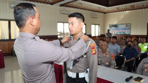 Polresta Denpasar menggelar latihan pra-operasi jelang Operasi Ketupat Agung 2023, Jumat (14/4/2023).