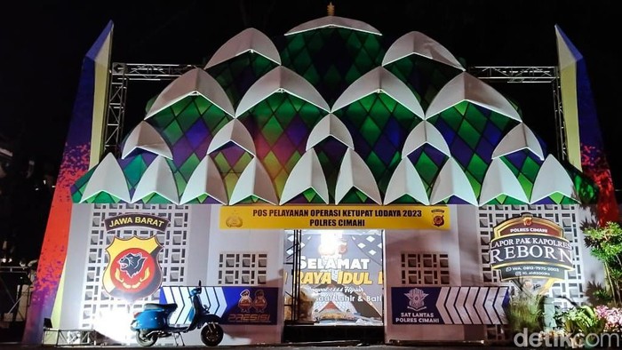 Pos Pengamanan Polres Cimahi di Simpang Padalarang Berdesain Masjid Al Jabbar