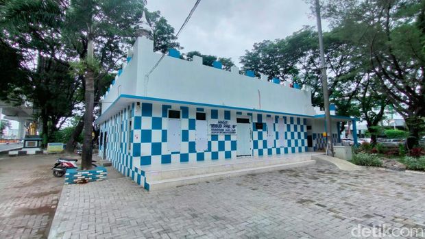 Pos Polantas diserang OTK di Makassar. Agus Umar Dani/detikSulsel
