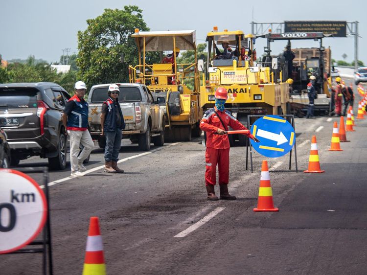Sepekan Jelang Lebaran, Perbaikan Ruas Tol Kayu Agung-Palembang Dikebut