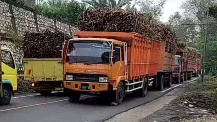 Truk Tebu Tak Kuat Nanjak Bikin Jalur Blitar-Malang Macet Panjang