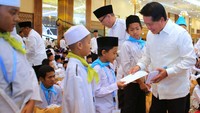 Sebanyak 2.222 anak yatim piatu dan dhuafa mendapat santunan dari BSI.
