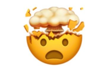 Emoji kepala meledak.