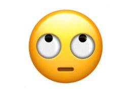Emoji mata melihat ke atas.