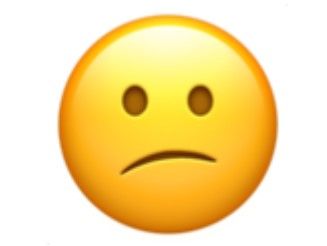 Emoji wajah bingung.