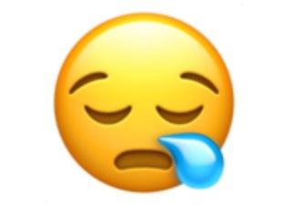 Emoji wajah mengantuk.