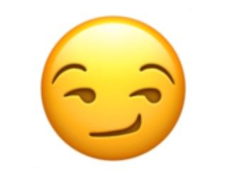 Emoji wajah menyeringai.