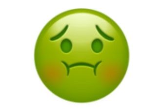Emoji wajah mual.