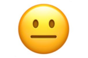 Emoji wajah netral.