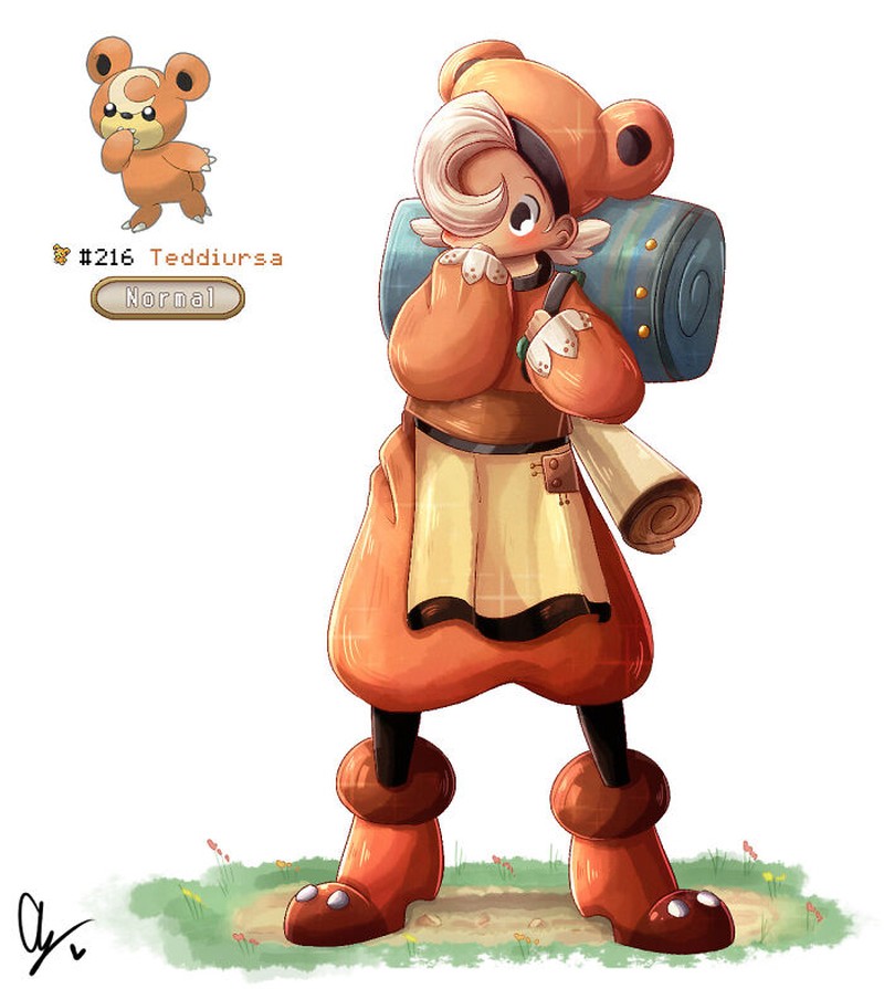 Ilustrasi Pokemon jadi manusia