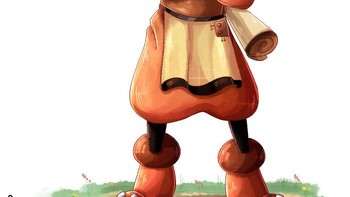 Teddiursa menjadi seorang gadis lucu, dengan rambut yang bentuknya mirip bulan sabit. Foto: Chey/endifi