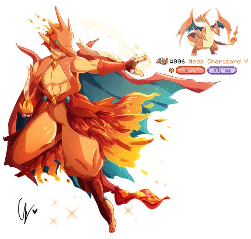 Ilustrasi Pokemon jadi manusia