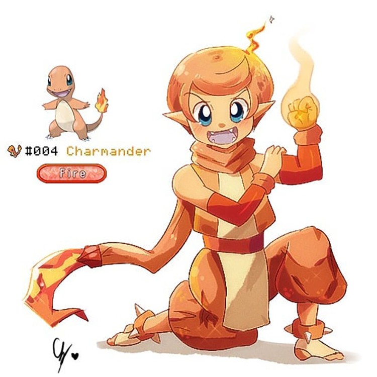 Ilustrasi Pokemon jadi manusia