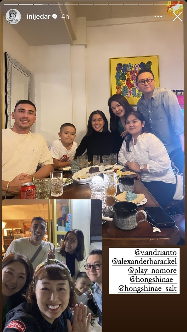 Selain untuk melakukan operasi plastik, kepergian Jessica Iskandar bersama suami dan anaknya juga sekaligus untuk berlibur. Terlihat keluarga Vincent Verhaag itu jalan-jalan serta menemui kerabatnya di sana. Foto: Instagram/@inijedar