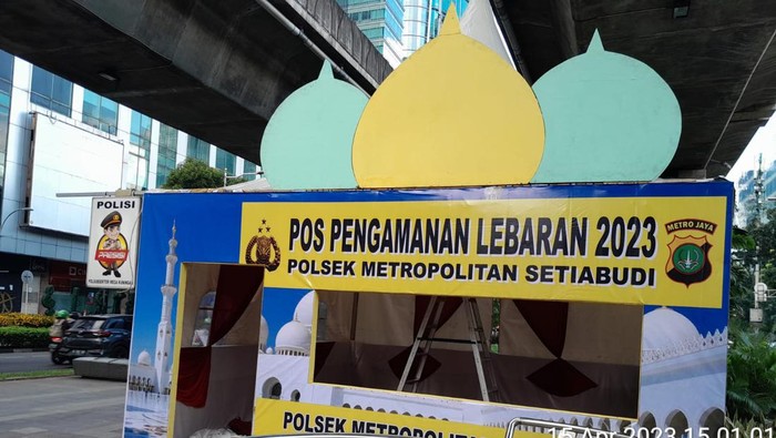 Pospam Lebaran di Jalan Dr Satrio, Kuningan, Jakarta Selatan
