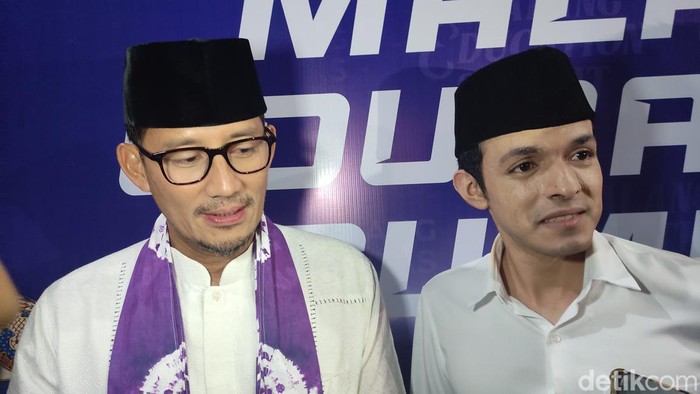Sandiaga Uno bersama Gamal Albisaid di Malang