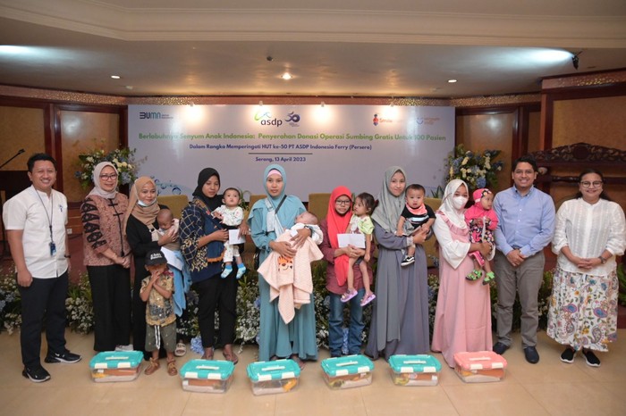 ASDP Beri Operasi Bibir Sumbing Gratis untuk 100 Anak-anak di Serang