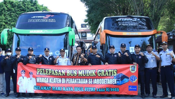 Bus mudik gratis Pemkab Klaten diberangkatkan dari pendapa Pemkab