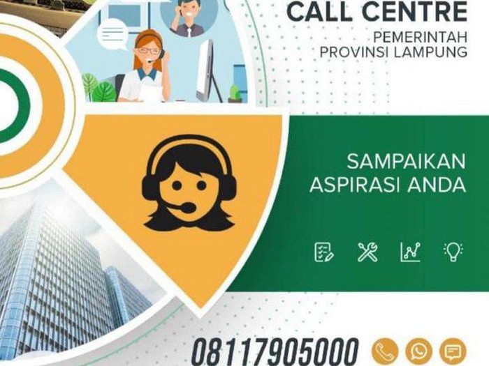 Call center Pemprov Lampung yang dibagikan Wagub Lampung Nunik di Instagramnya