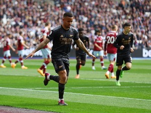 Seru! Arsenal Ungguli West Ham 2-1 di Babak Pertama