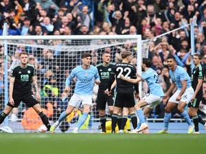 Man City Ungguli Leicester 3-0 di Babak Pertama