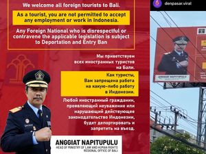 Cegah Turis Asing Berulah, Kanwil Kumham Bali Sebar Baliho Peringatan