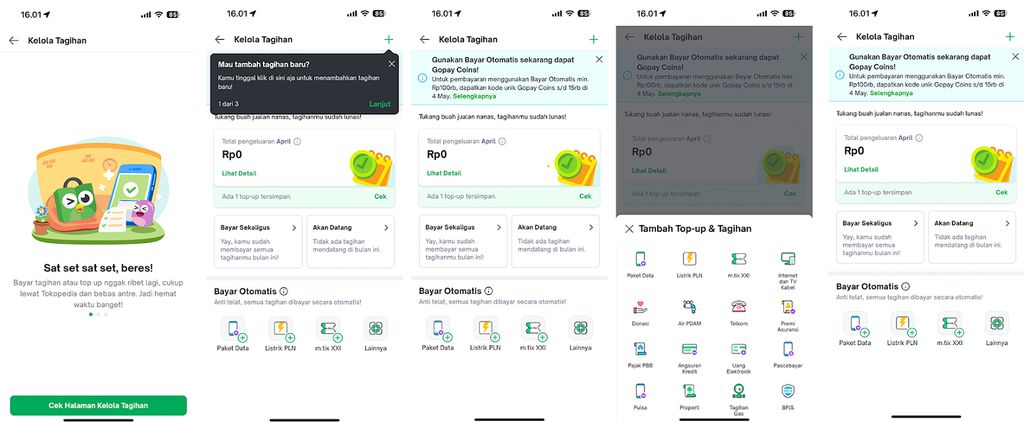 Cara kelola tagihan di Tokopedia