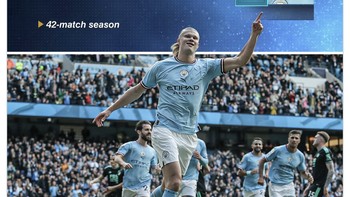 Namun, tabungan gol Haaland ini masih berpotensi bertambah, mengingat masih ada laga-laga lain sebelum Liga Inggris tuntas pada musim ini. Foto: Twitter