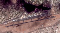 Dua pesawat yang terbakar, yaitu Saudia Airbus A330 dan SkyUp Boeing 737.