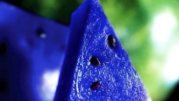 Apakah ini moonmelon mistis dari Jepang? Tidak, hanya semangka yang di-photoshop. Foto: Reddit