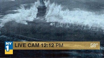 Beberapa orang mengklaim ini dari Badai Sandy, tapi ini benar-benar dari blockbuster Jake Gyllenhaal berjudul The Day After Tomorrow. Foto: Reddit