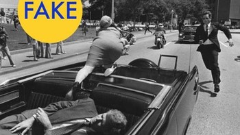 Ini sebenarnya bukan foto dari pembunuhan JFK, ini dari biopic JFK. Foto: Reddit