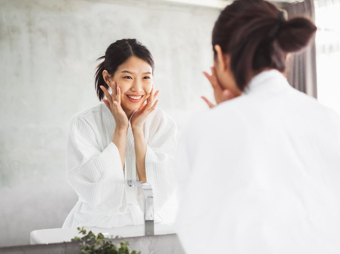 Ilustrasi sehat orang Korea atau skincare