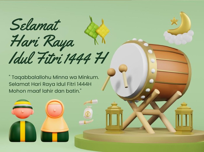 Ucapan Selamat Hari Raya Idul Fitri 1444 H: Mohon Maaf Lahir dan Batin!