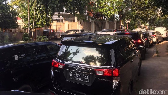 Kemacetan parah di sekitar simpang Santa (Dana/detikcom)