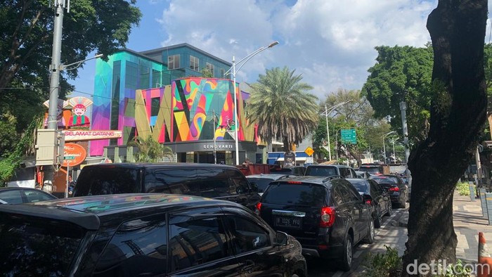 Macet di kawasan Senopati, Jakarta Selatan. (Mulia Budi/detikcom)