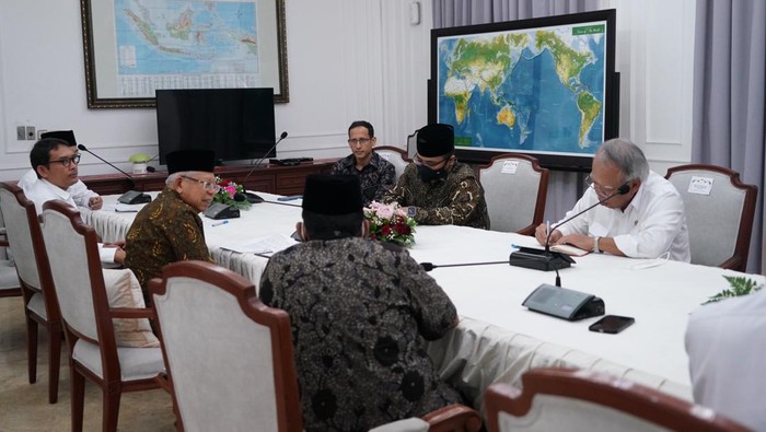 Maruf Amin rapat bersama Menag, Menteri PURP dan Mendikbud