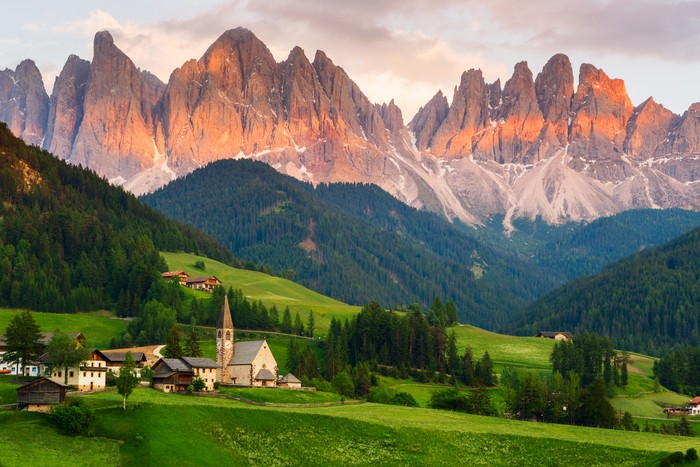 Pemandangan di Alto Adige, Italia