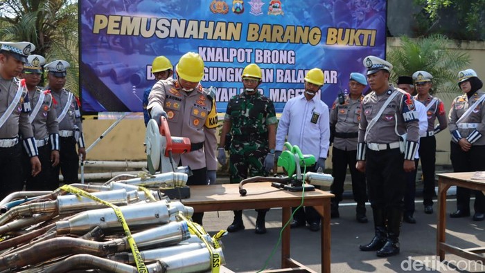 pemusnahan barang bukti di polres magetan